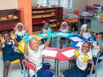 Child focused on a learning activity